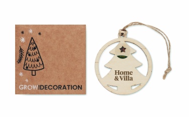 Logo trade advertising products picture of: Wooden tree shape hanger