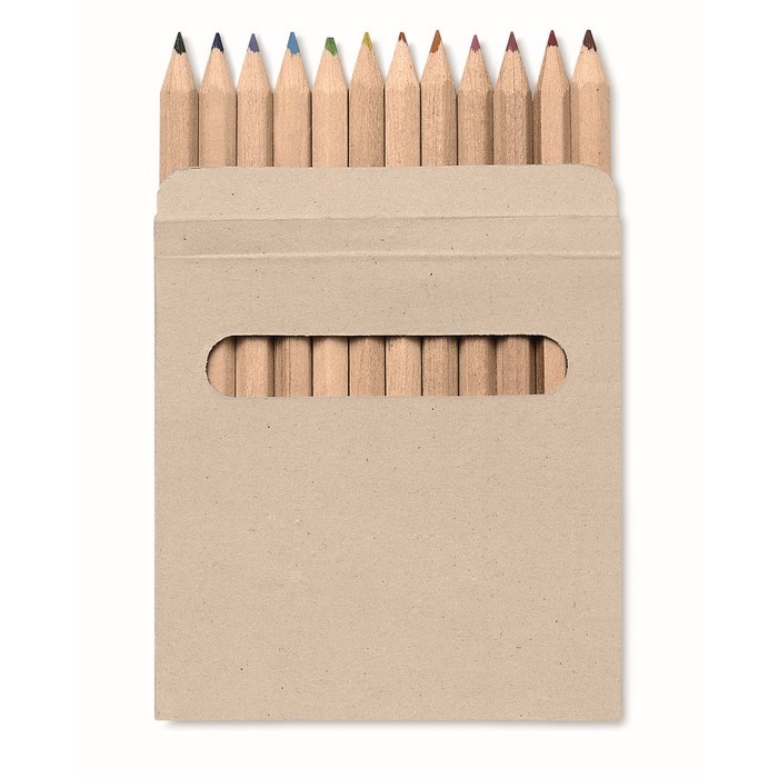 Logo trade promotional gift photo of: 12 coloured pencils set