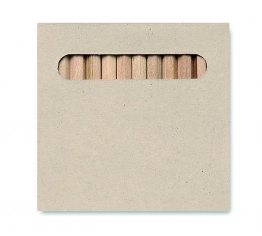 Logo trade promotional giveaways picture of: 12 coloured pencils set