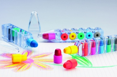 Logo trade promotional giveaway photo of: Set of 6 wax crayons