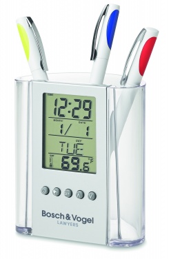 Logo trade promotional gifts image of: Pen holder with calendar