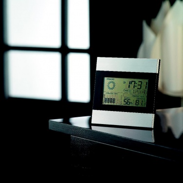 Logo trade promotional merchandise photo of: Weather station and clock