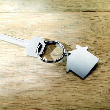 Logo trade promotional giveaways image of: Metal key holder house Lahti