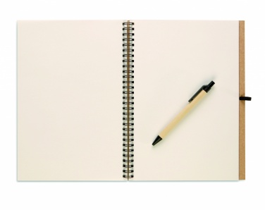 Logotrade promotional giveaway image of: Recycled notebook with pen