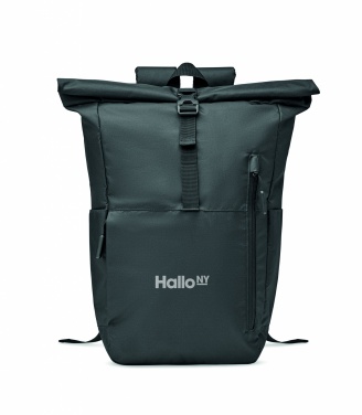 Logo trade advertising products image of: 300D RPET rolltop backpack