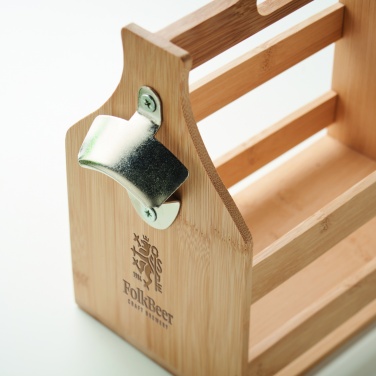 Logotrade corporate gift picture of: 6 beer crate in bamboo