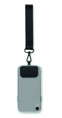 Logo trade promotional giveaway photo of: Polyester phone wrist strap