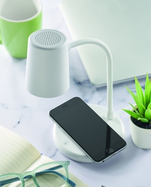 Logo trade promotional merchandise picture of: Wireless charger, lamp speaker