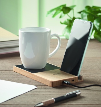 Logo trade business gift photo of: 1Wireless charger mug warmer