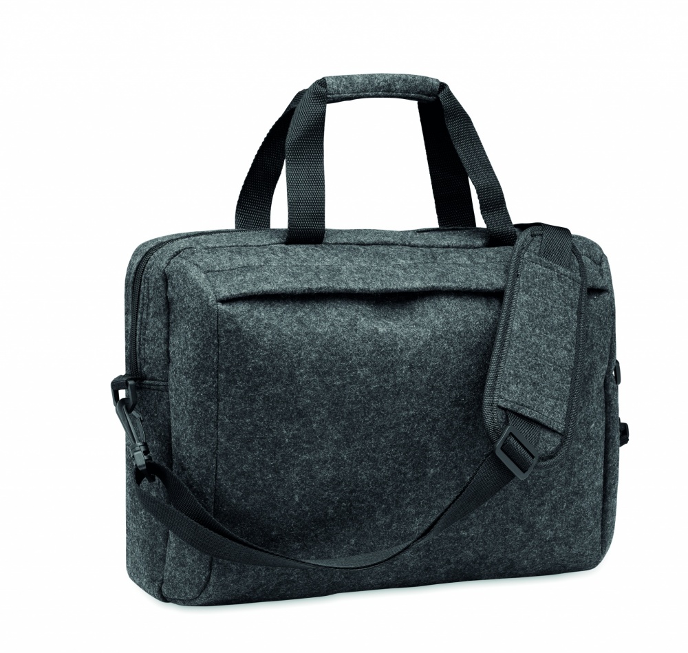 Logo trade promotional merchandise photo of: 15 inch RPET felt laptop bag