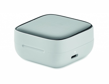 Logo trade corporate gifts image of: TWS earbuds with solar charger