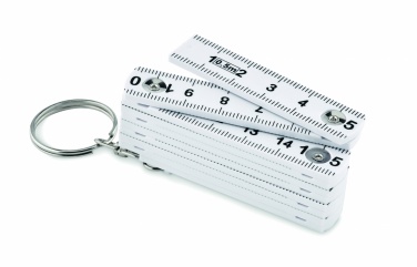 Logo trade promotional merchandise image of: Carpenters ruler key ring 50cm Kotka