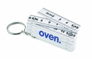 Logo trade promotional giveaways image of: Carpenters ruler key ring 50cm Kotka