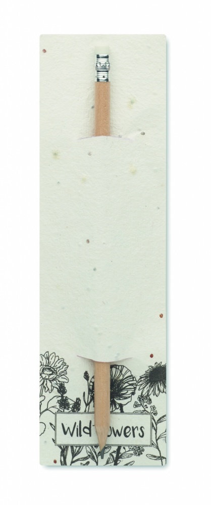 Logo trade promotional product photo of: Natural pencil in seeded pouch