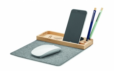 Logotrade promotional gift image of: Wireless charger in bamboo 15W