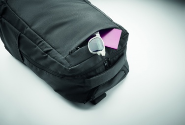 Logo trade promotional giveaways picture of: A portable backpack trolley with wheels, made of 600D RPET polyester