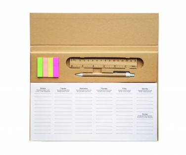 Logo trade promotional giveaways image of: Weekly desktop planner