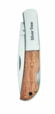Logotrade corporate gift image of: Foldable knife in acacia wood