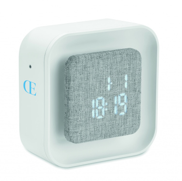 Logo trade promotional gift photo of: Recycled ABS/RPET alarm clock Stuttgart