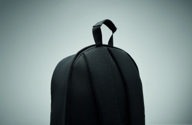 Logo trade advertising products picture of: A 15-inch laptop backpack made of recycled pre-consumer cotton and recycled polyester with customizable printing.