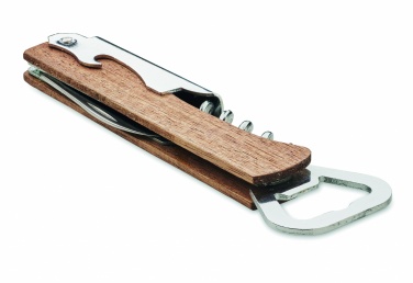 Logo trade promotional products picture of: 3 in 1 bamboo bottle opener WOOL