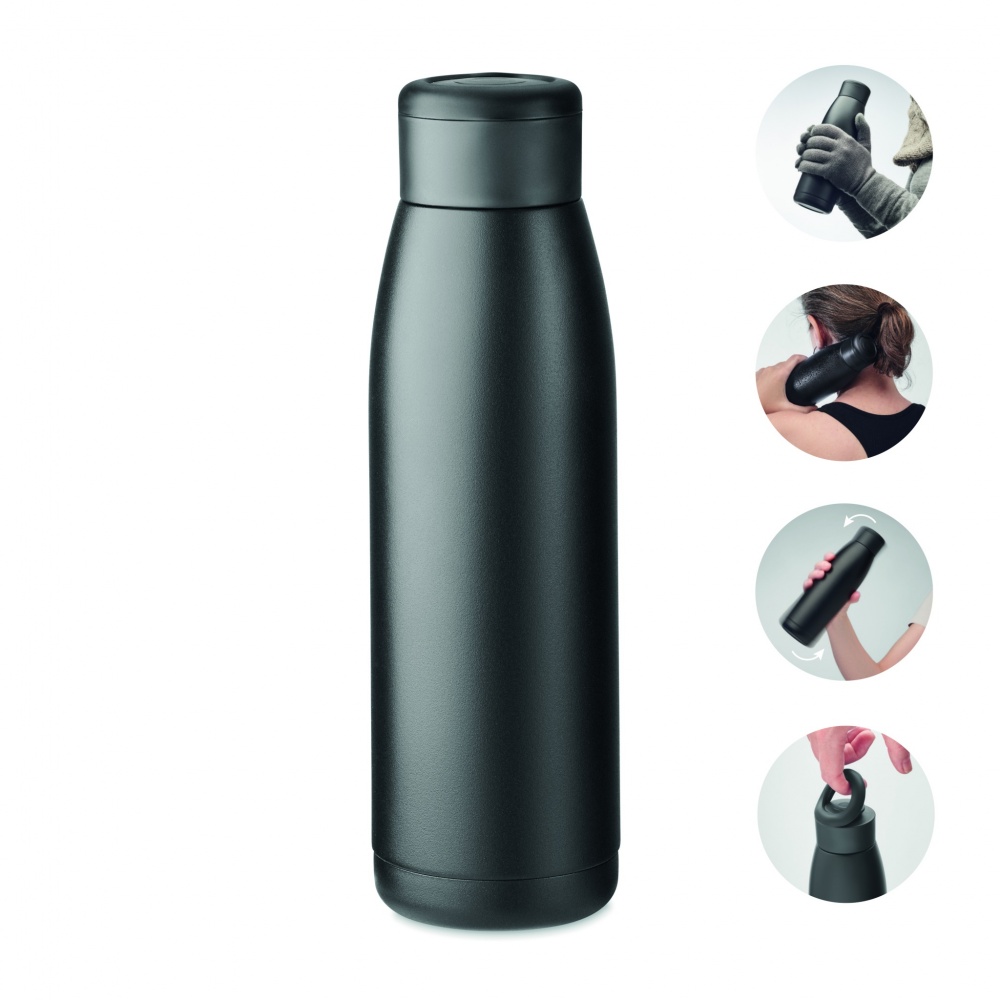 Logo trade corporate gifts picture of: Heat-cool double wall bottle