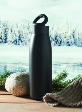 Logo trade business gifts image of: Heat-cool double wall bottle