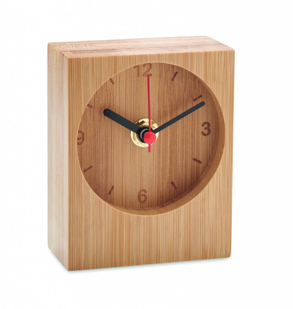 Logotrade business gift image of: Bamboo table clock