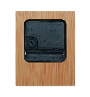 Logo trade promotional products picture of: Bamboo table clock
