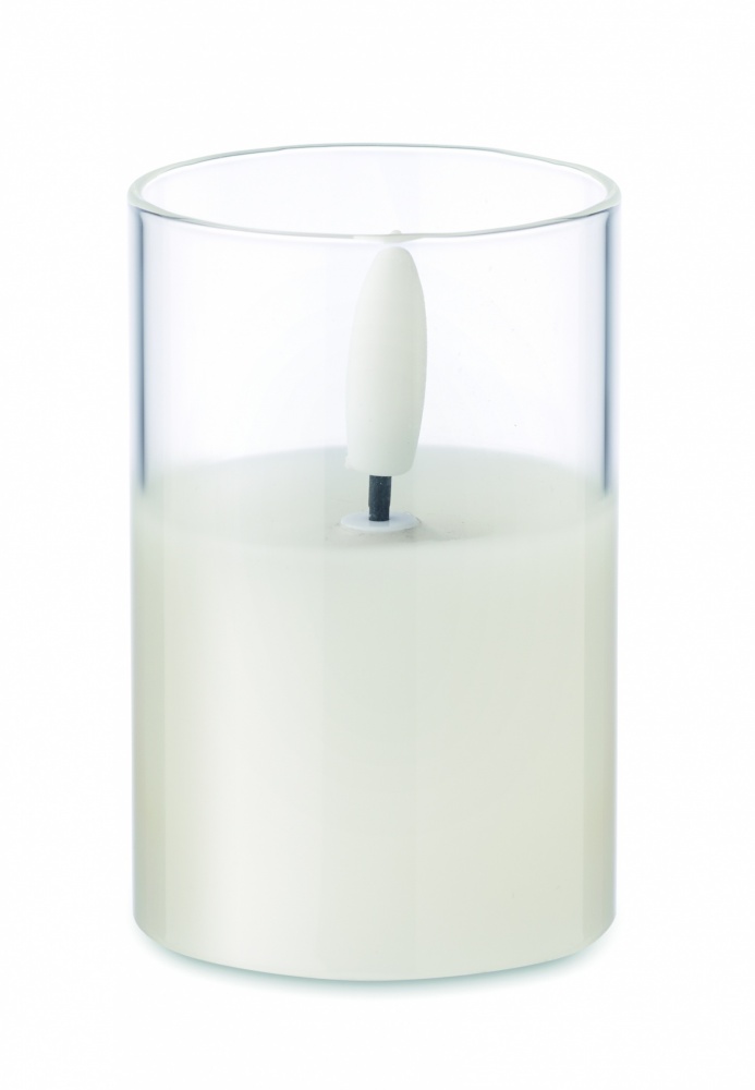 Logo trade promotional products image of: LED wax candle in glass holder