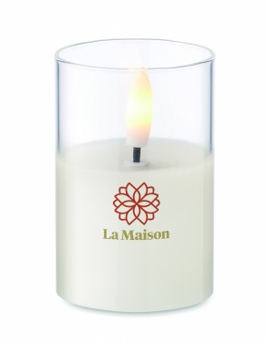 Logo trade promotional gifts picture of: LED wax candle in glass holder