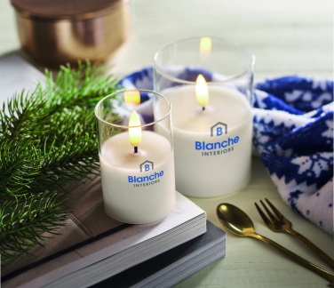 Logotrade promotional item image of: LED wax candle in glass holder