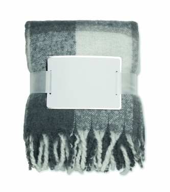 Logo trade promotional gift photo of: Chequered mohair blanket