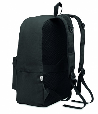 Logotrade promotional giveaway picture of: A 15-inch laptop backpack made of recycled pre-consumer cotton with customizable printing