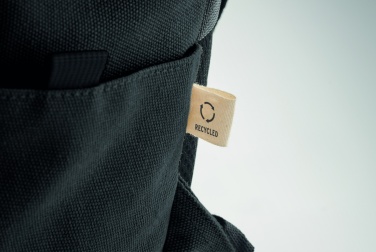 Logo trade promotional giveaways image of: A 15-inch laptop backpack made of recycled pre-consumer cotton with customizable printing