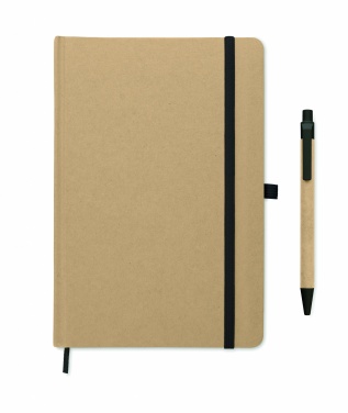 Logo trade promotional merchandise image of: Caratil A5 notebook in recycled carton