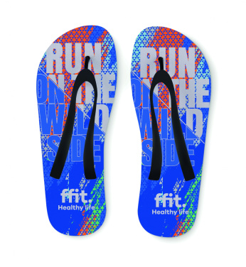 Logo trade promotional merchandise photo of: Sublimation beach slippers