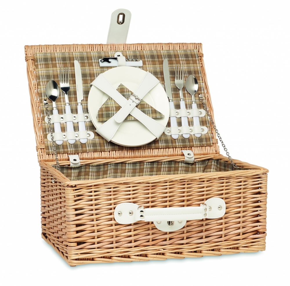 Logotrade promotional product image of: Wicker picnic basket 2 people