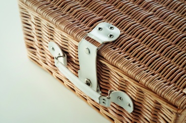 Logotrade promotional item picture of: Wicker picnic basket 4 people