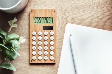 Logotrade promotional giveaway image of: 8 digit bamboo calculator