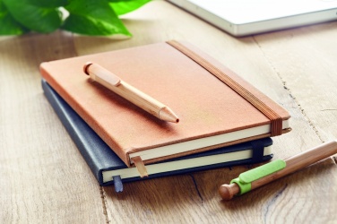 Logo trade promotional gifts picture of: Recycled Leather A5 notebook