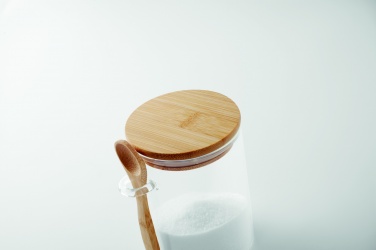 Logo trade promotional giveaways picture of: Glass jar with spoon 600 ml