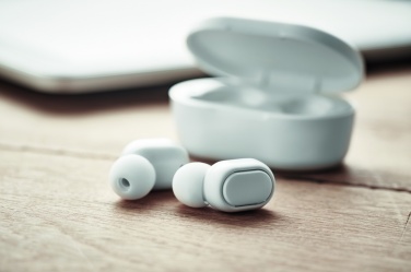 Logo trade promotional gifts picture of: Recycled ABS TWS earbuds