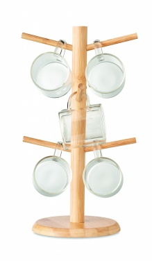 Logo trade promotional items picture of: Bamboo cup set holder
