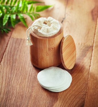 Logo trade promotional gift photo of: Bamboo fibre cleansing pad set