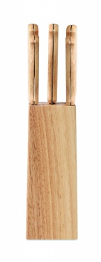 Logo trade promotional giveaways image of: 5 piece knife set in base