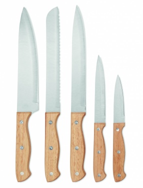 Logo trade promotional items picture of: 5 piece knife set in base