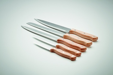 Logo trade promotional product photo of: 5 piece knife set in base
