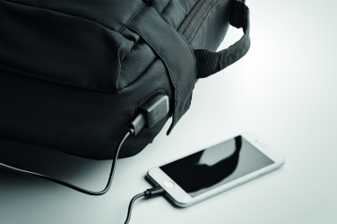 Logo trade promotional giveaway photo of: Laptop backpack in 300D RPET