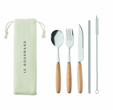 Logo trade promotional giveaways picture of: Cutlery set stainless steel